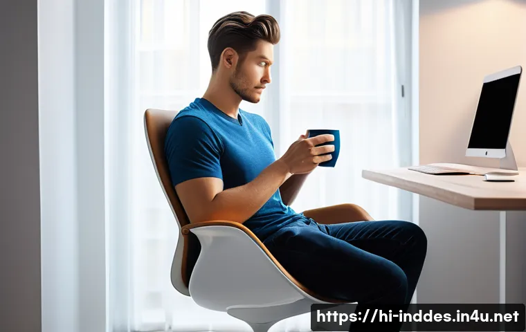 가구 디자인과 공업디자인 - **Prompt:** A photorealistic image of a young adult, comfortably dressed in a casual outfit, sitting...